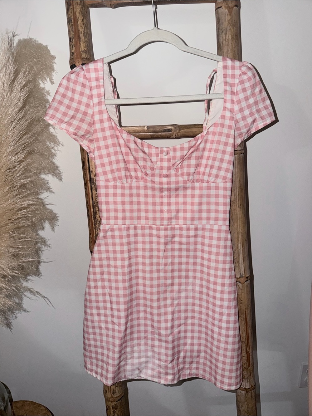 Tiger Mist Pink and White Mini Dress